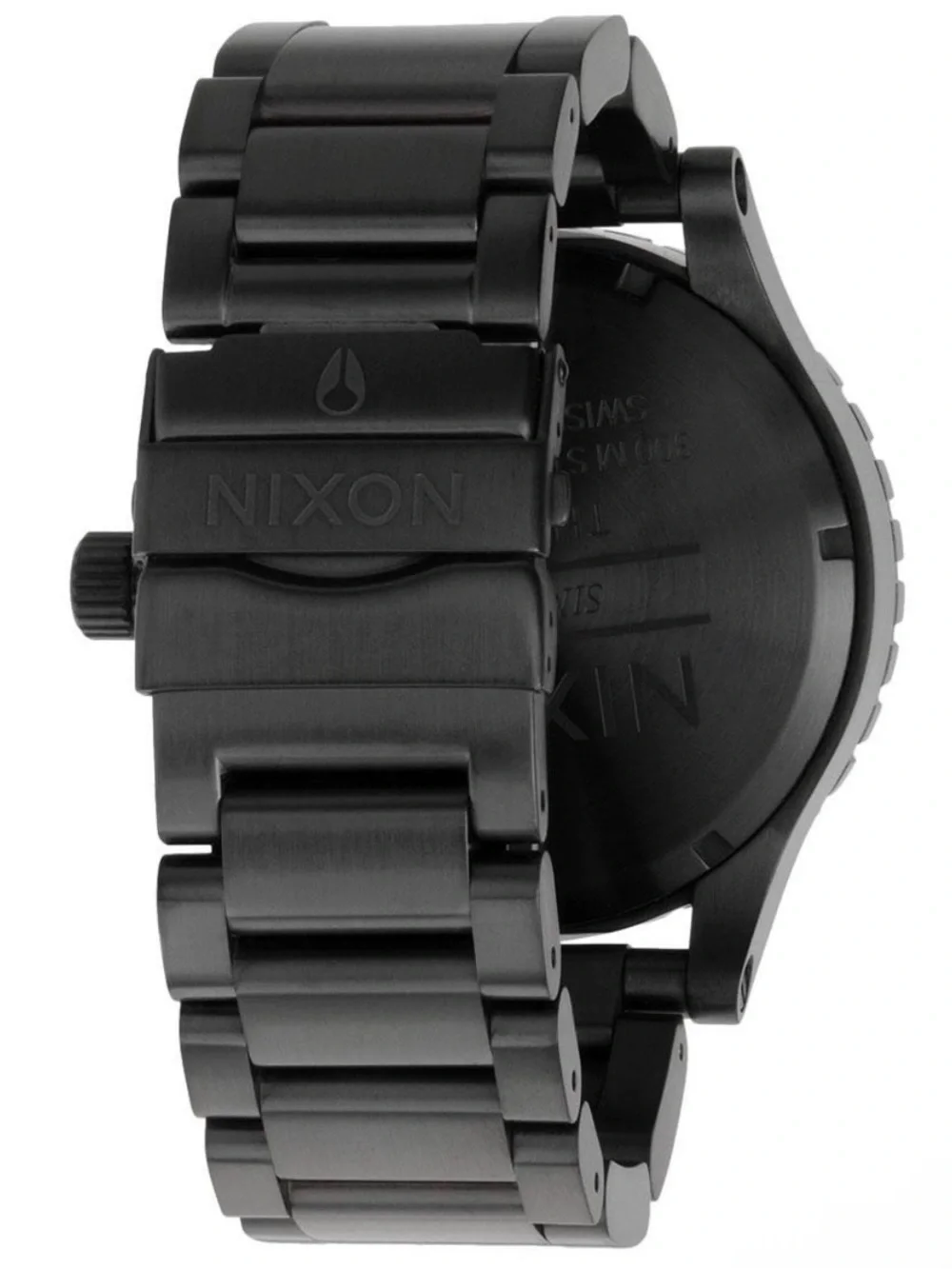 Nixon Matte Black Stainless Steel Dive Watch